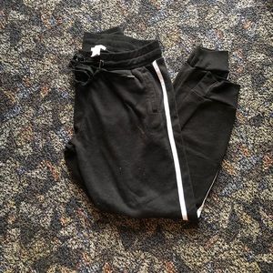 Black and white stripe jogger pant